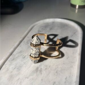 Kendra Scott Rose Gold Bracelet with White and Black Stone Fall 2016